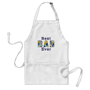 Best Dad Ever Modern Text Stylish Father's Day Adult Apron