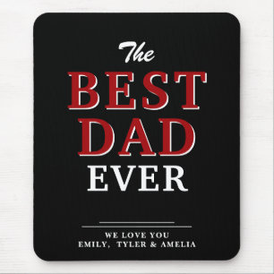 Best Dad Ever Modern Typography Father`s Day Mouse Pad