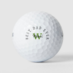 Best Dad Ever Monogram Golf Balls