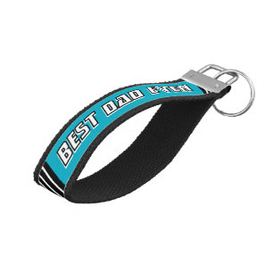 Best Dad Ever Motorsport Racing Driver Race Stripe Wrist Keychain