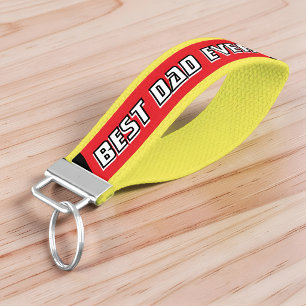 Best Dad Ever Motorsport Racing Driver Wrist Keychain