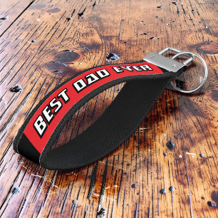 Best Dad Ever Motorsport Racing Driver Wrist Keychain