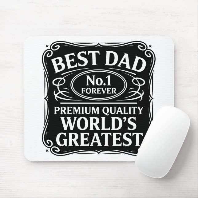 Best Dad Ever Mouse Pad (With Mouse)