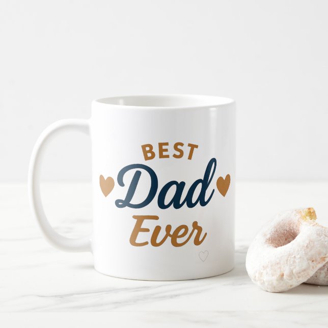 Best Dad Ever Mug Custom Photo – Father's Day Gift (With Donut)