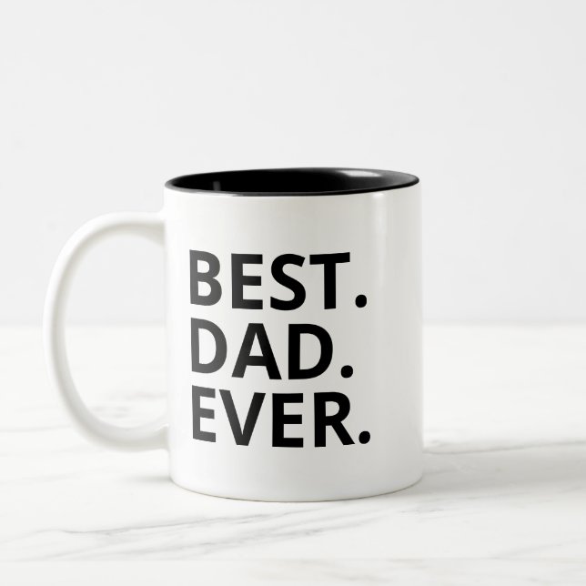Best Dad Ever Mug, Father's Day Present For Dad, Two-Tone Coffee Mug (Left)