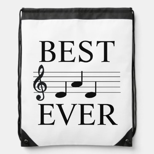 Best Dad Ever Musician Music Notes Treble Clef   Drawstring Bag