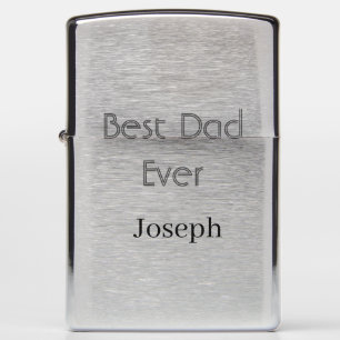 Best dad ever name simple minimal father's dayname zippo lighter