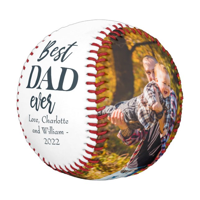 Best DAD ever Navy Blue Father's Day Baseball (Angled)