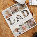 Best Dad Ever | Nine Photo Collage Mouse Pad<br><div class="desc">This simple and sweet mousepad says "Best Dad Ever" in trendy, modern typefaces with a spot for names and a custom message. Minimalist aesthetic includes a nine photo template of your favorite personal photos for a gift anyone would love. Father's Day is the perfect opportunity to show ALL the dads...</div>