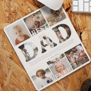 Best Dad Ever | Nine Photo Collage Mouse Pad