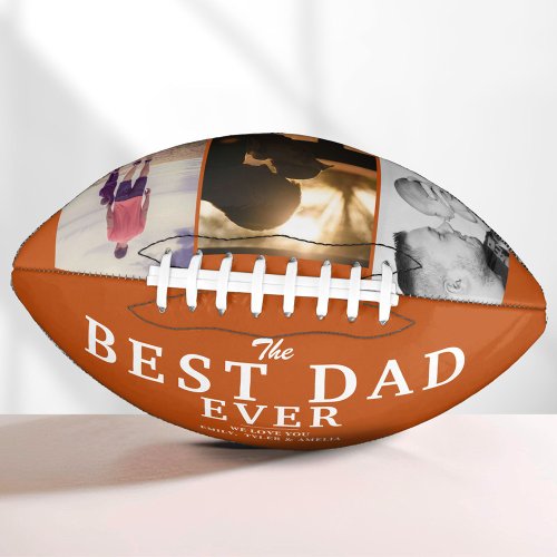 Best Dad Ever Orange Father 3 Photo Collage  Football