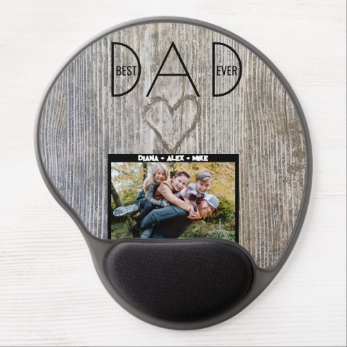 Best Dad Ever Our Super Dad Fathers Day Photo Gel Mouse Pad