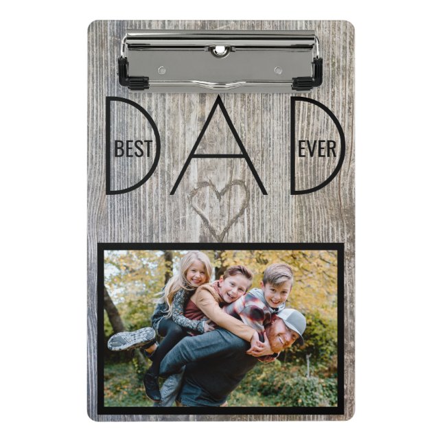 Best Dad Ever, Our Super Dad Father's Day Photo Mini Clipboard (Front)