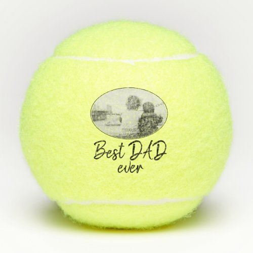 Best Dad Ever Oval Photo Frame Fathers Day Tennis Balls