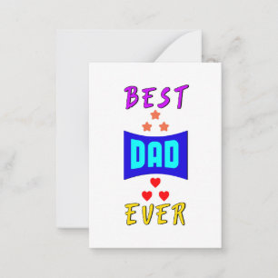 Best Dad Ever Papa Daddy Dada Gifts Father's Day Note Card