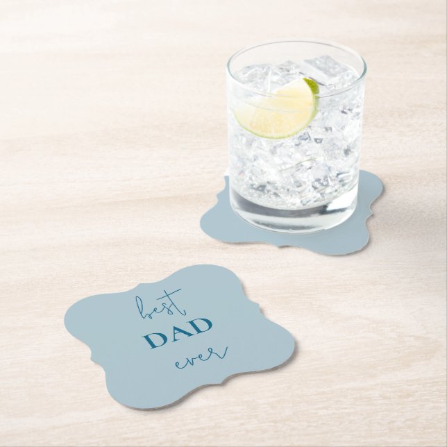  Best Dad Ever Paper Coaster | Father's Day Gift (Insitu)