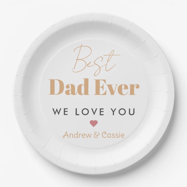 Best dad ever paper plates (Front)