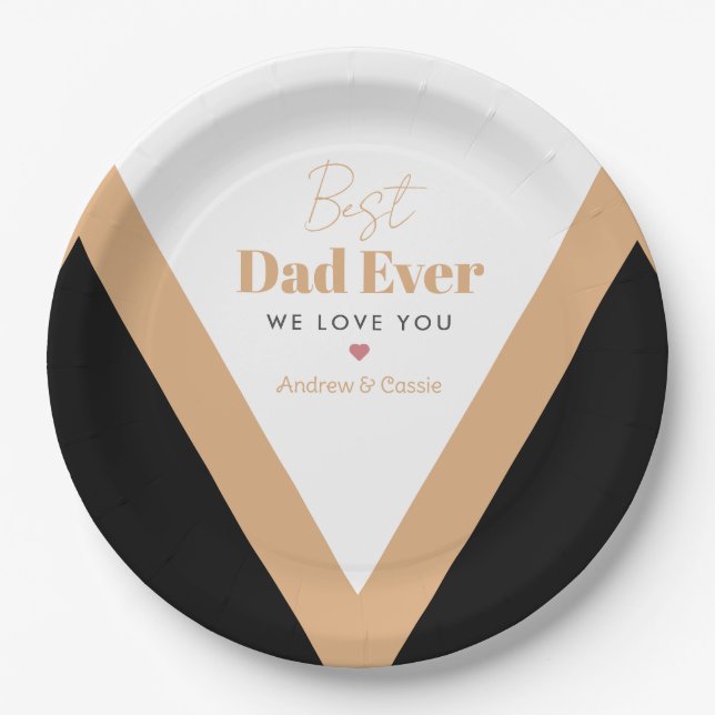 Best dad ever paper plates (Front)