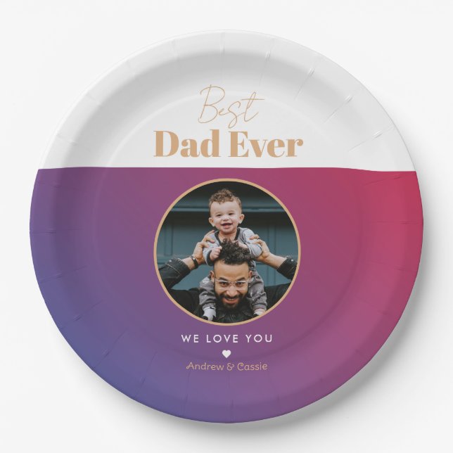 Best dad ever paper plates (Front)