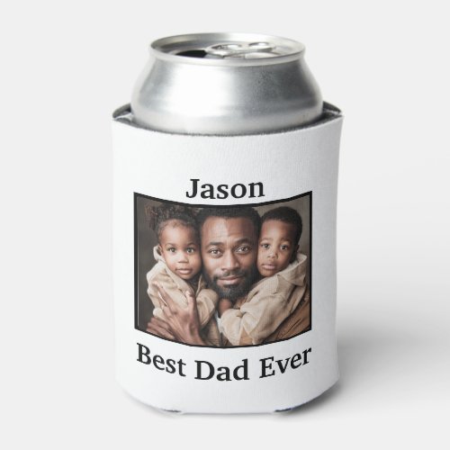 Best Dad Ever Personalize African American Can Cooler