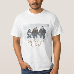 Best Dad Ever, Personalize Your Name, Photo  T-Shi T-Shirt