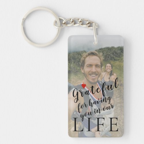 Best dad ever personalized 2 photos and text keychain