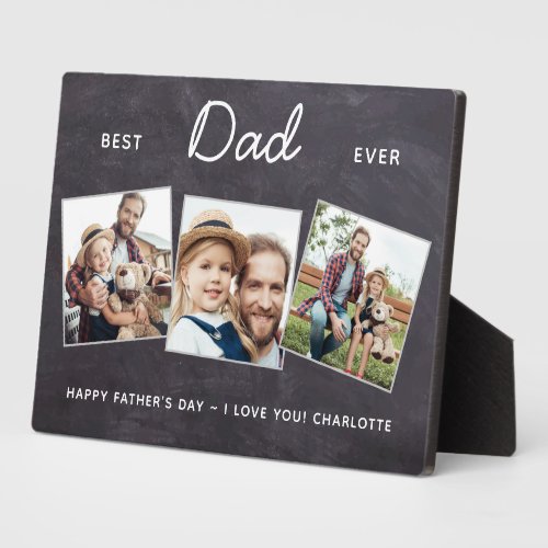 Best DAD Ever Personalized 3 Photo Father's Day Plaque - Surprise dad this fathers day with a personalized 3 photo plaque.  
"Best DADDy Ever" Personalize this dad plaque with favorite photos, message and name.. Visit our collection for the best dad father's day gifts and personalized dad gifts. COPYRIGHT © 2020 Judy Burrows, Black Dog Art - All Rights Reserved. Best DAD Ever Personalized 3 Photo Father's Day plaque 