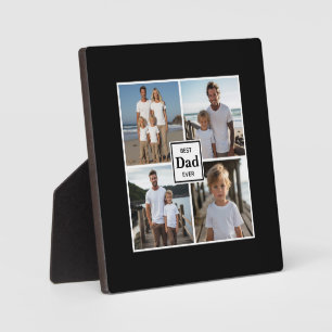 Best dad ever personalized 4 photo template plaque