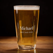 Best Dad Ever Personalized Beer Pint Glass