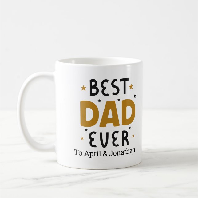 Best Dad Ever Personalized  Coffee Mug (Left)