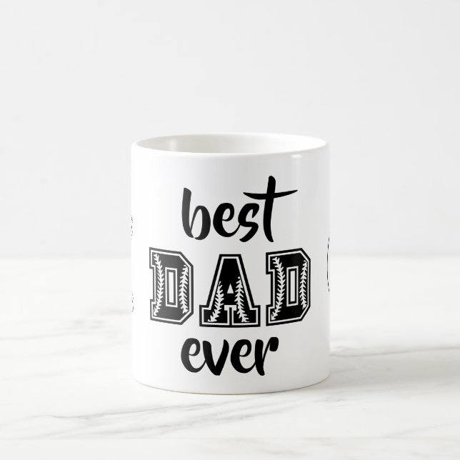 Best Dad Ever Personalized Coffee Mug (Center)