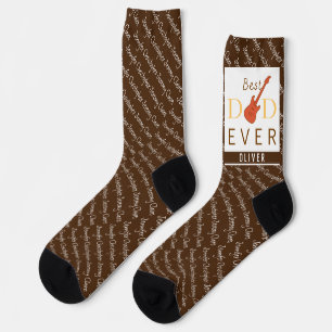 Best Dad Ever Personalized Cool Modern Fathers Day Socks