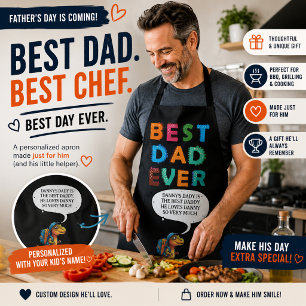 Best Dad Ever Personalized Dinosaur Father’s Day Apron