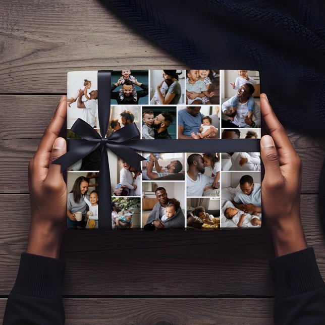 Best Dad Ever Personalized Family Photo Collage Wrapping Paper Sheets (Best Dad Ever Personalized Family Photo Collage Wrapping Paper Sheets)