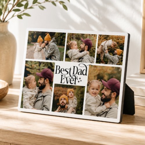 Best Dad Ever Personalized Family Photo Plaque
