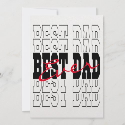 Best Dad Ever Personalized Fathers Day Card