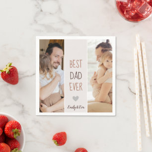 Best Dad Ever Personalized Father's Day Napkins 
