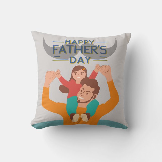 Best Dad Ever – Personalized Father's Day Pillow (Front)