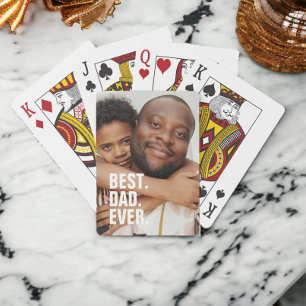 Best Dad Ever Personalized Fathers Day Poker Cards