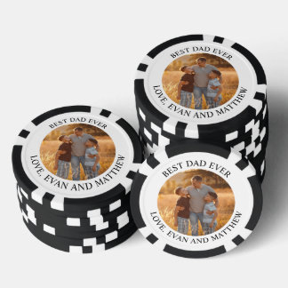 "Best Dad Ever" Personalized Father's Day Poker Chips