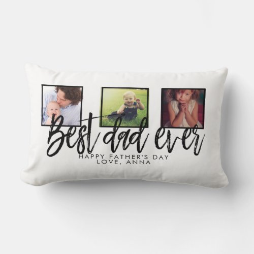 Best Dad Ever Personalized Gift for Fathers Day Lumbar Pillow