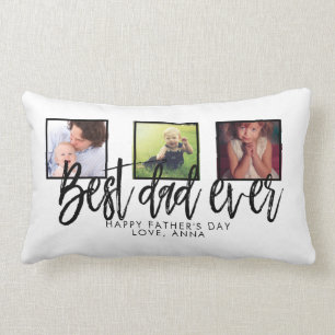 Best Dad Ever Personalized Gift for Fathers Day Lumbar Pillow