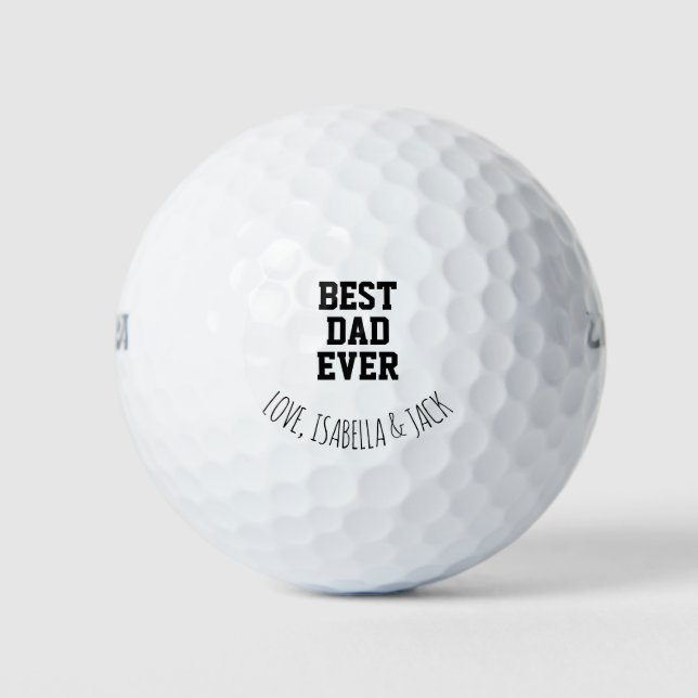 Best Dad Ever Personalized Golf Balls (Front)