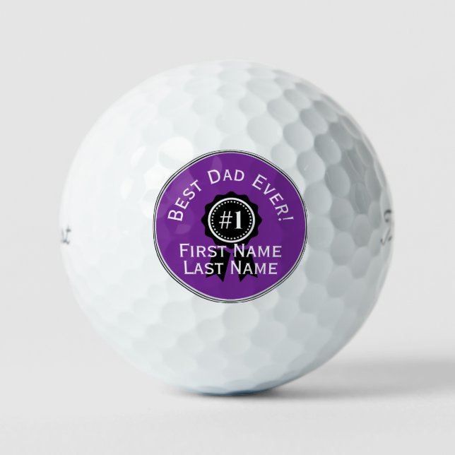 Best Dad Ever Personalized Golf Balls HAMbWG (Front)