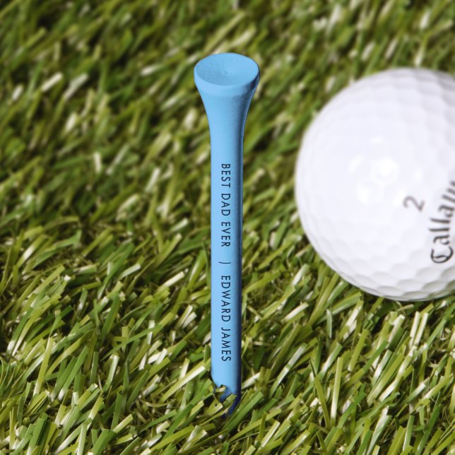 Best Dad Ever Personalized Golf Tee – Custom Name (Grass)