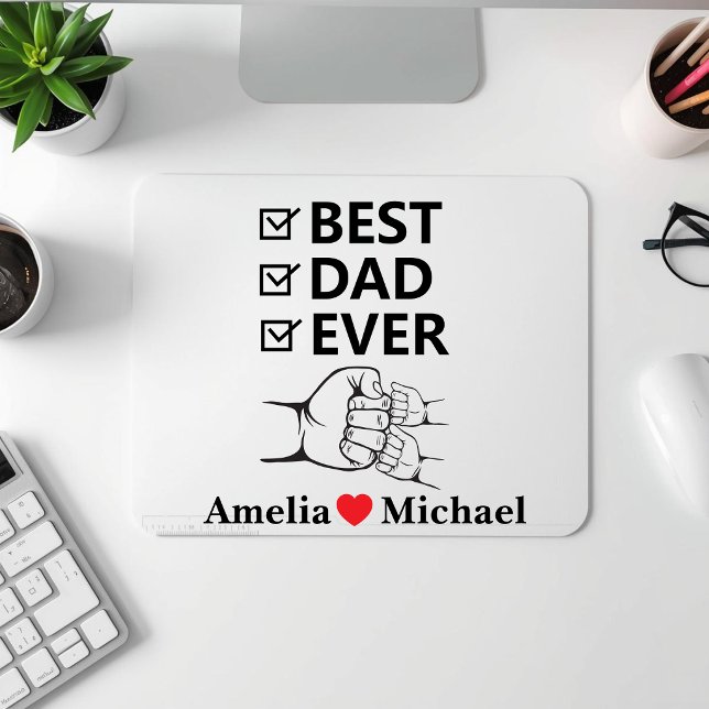 Best Dad Ever Personalized Mousepad (Creator Uploaded)