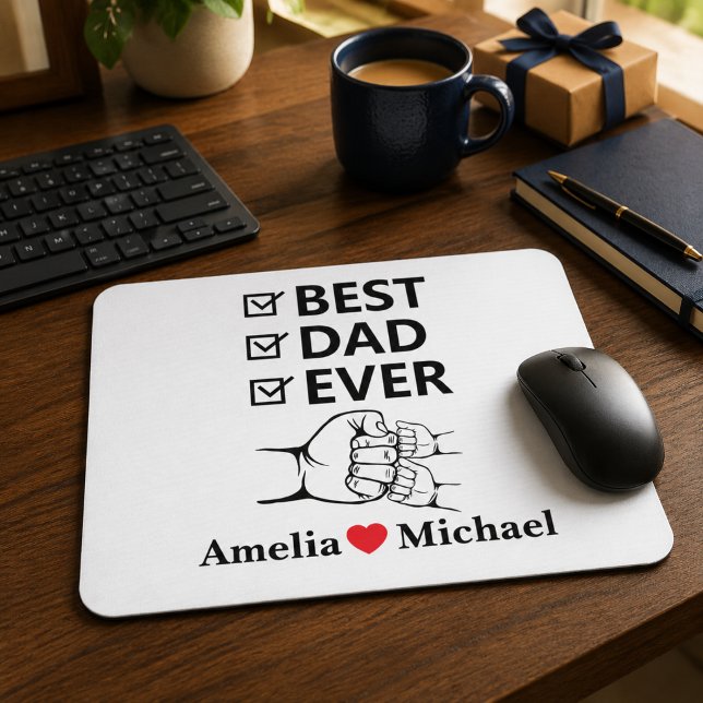 Best Dad Ever Personalized Mousepad (Creator Uploaded)