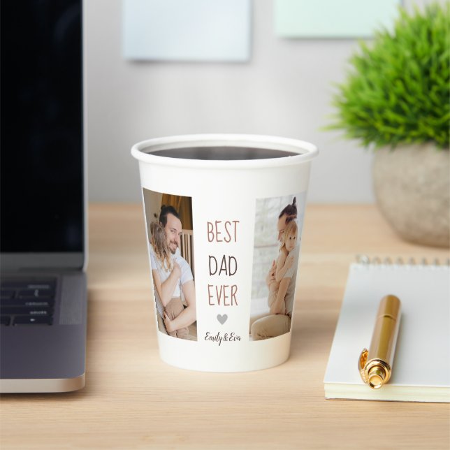 "Best Dad Ever" Personalized Paper Cups  (Insitu)