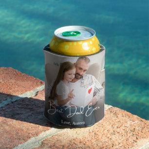 Best Dad Ever Personalized Photo Can Cooler