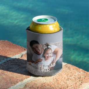Best Dad Ever Personalized Photo Can Cooler